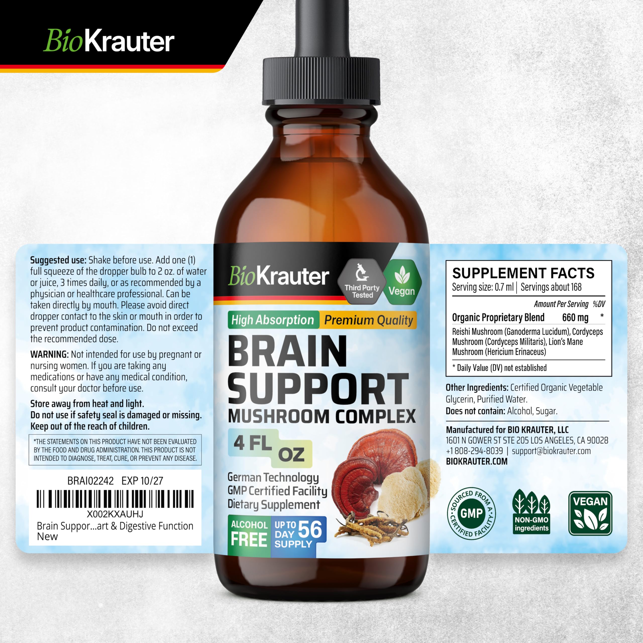 BIO KRAUTER German technology packaging signals high absorption potential.