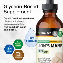 BIO KRAUTER Lions Mane shows up to 98% absorption potential.