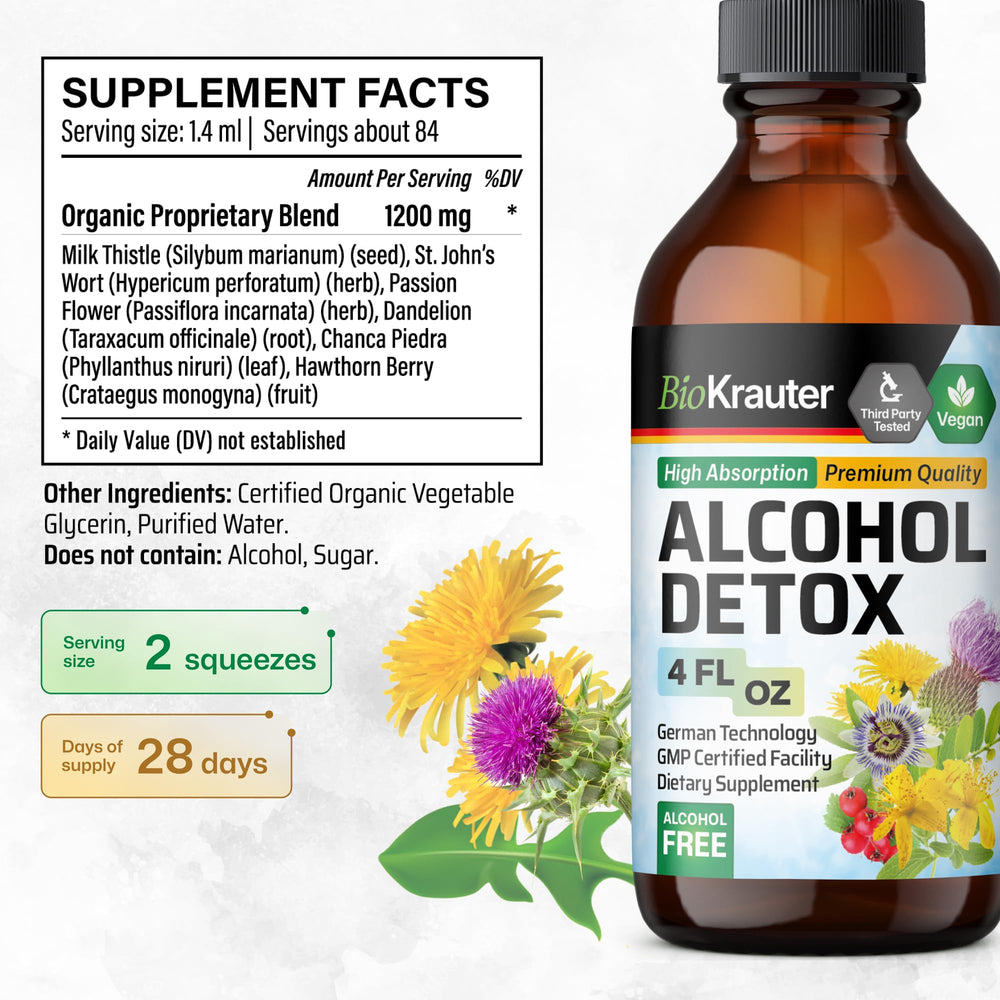 BIO KRAUTER liver support with milk thistle for daily wellness.
