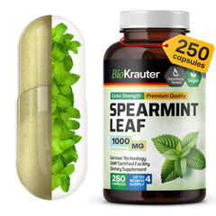 BIO KRAUTER Spearmint bottle for digestive support and daily wellness.
