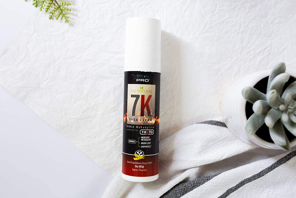 BIOLABS PRO 7-Keto DHEA Cream ingredient panel highlights clean formula