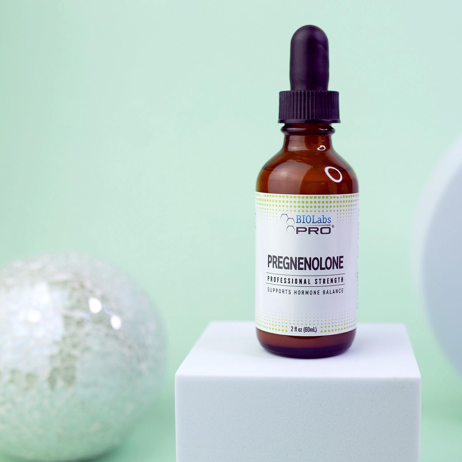 BIOLABS PRO Pregnenolone oil front view bottle highlighting value for routine use