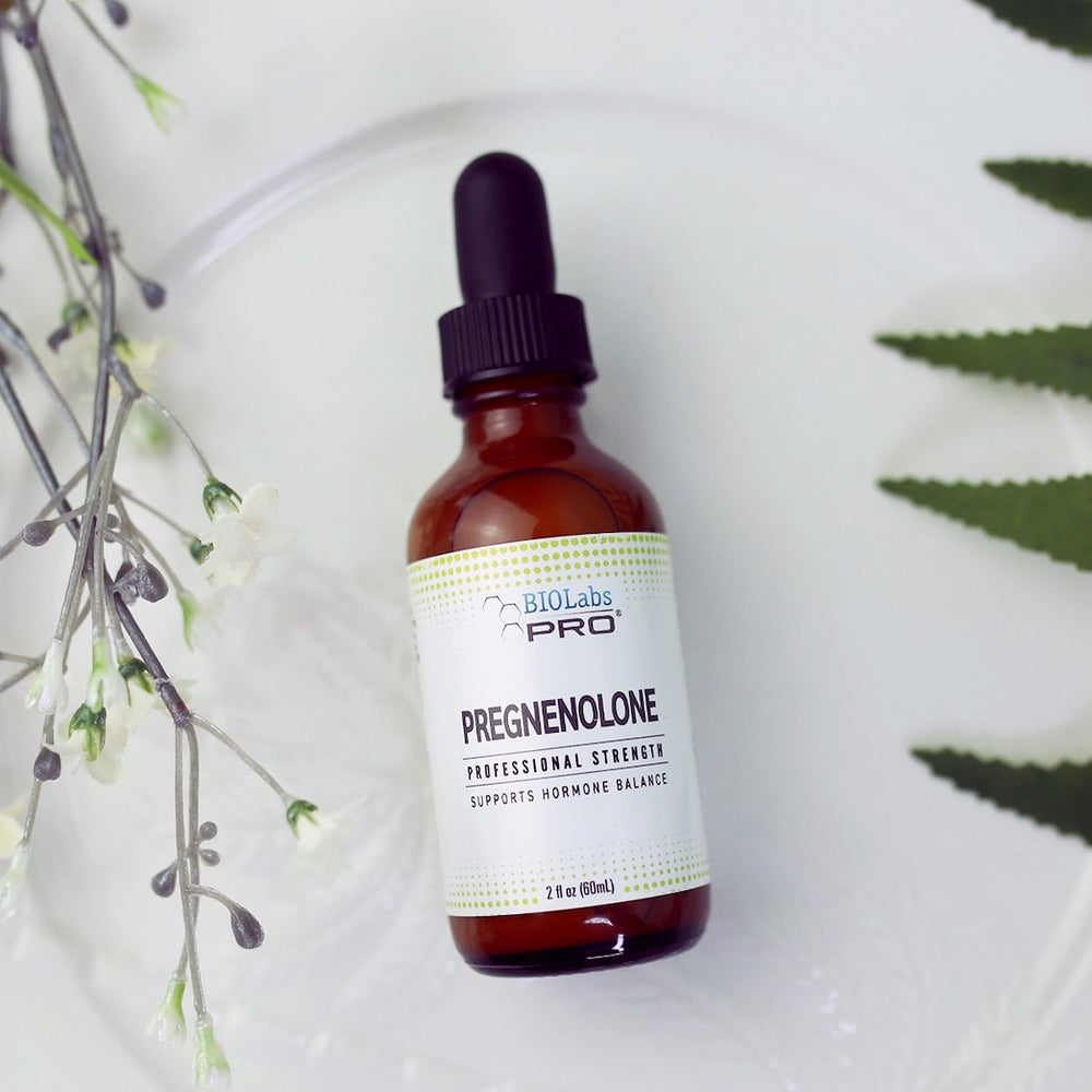 BIOLABS PRO Pregnenolone oil stirred into a beverage for convenient use