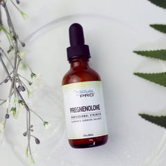 BIOLABS PRO Pregnenolone oil stirred into a beverage for convenient use