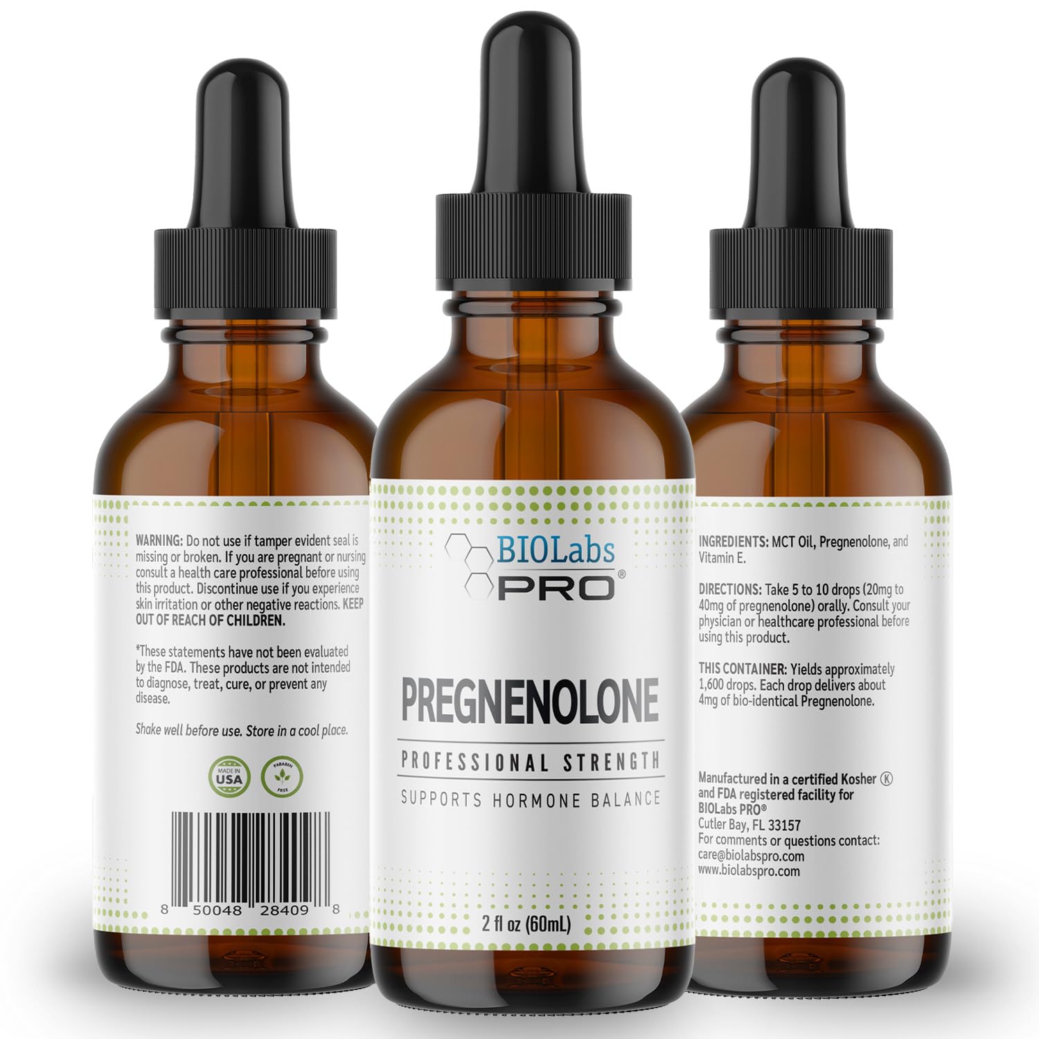 BIOLABS PRO Pregnenolone oil pump dispensing for easy dosing