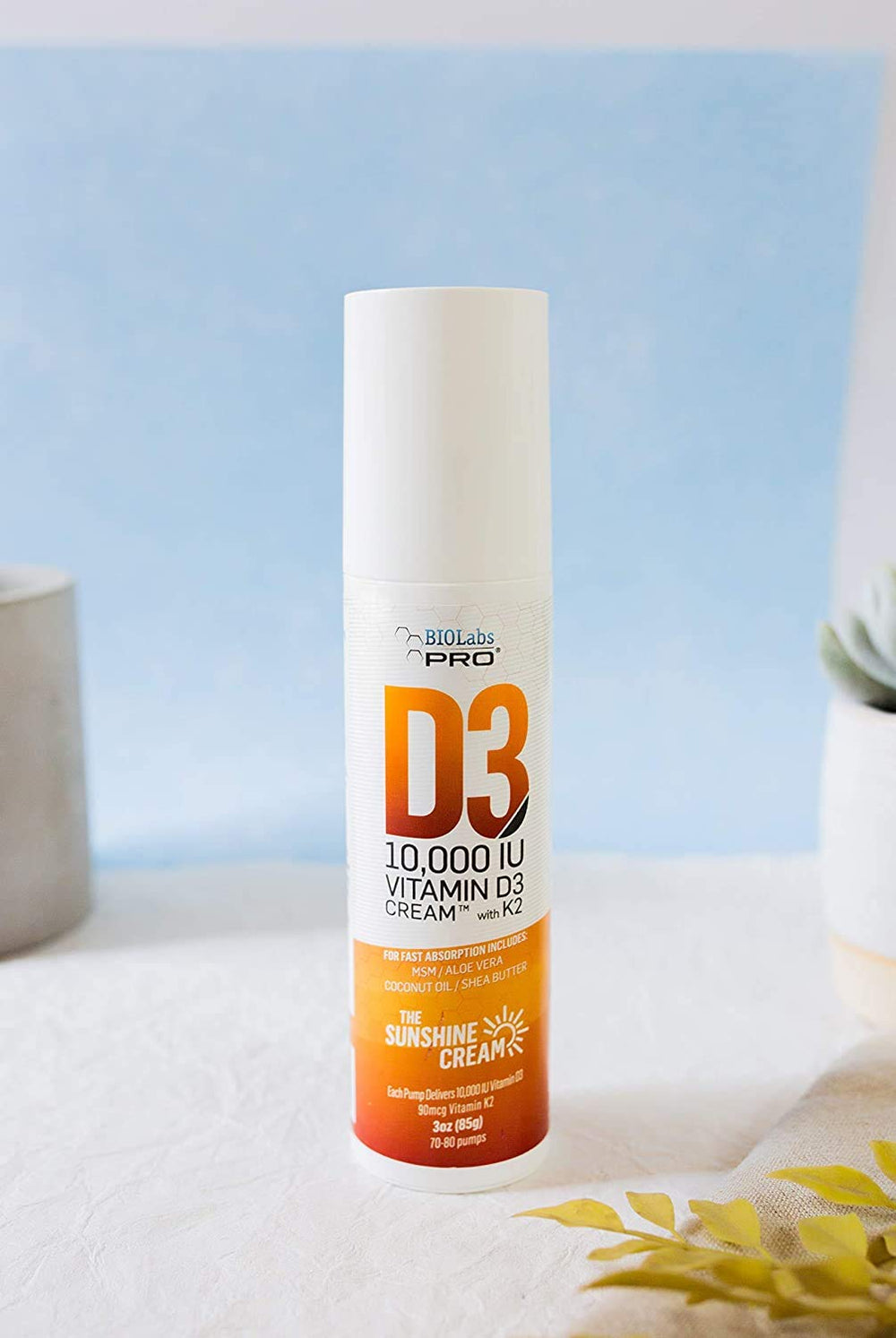 BIOLABS PRO Vitamin D3 cream being applied to skin