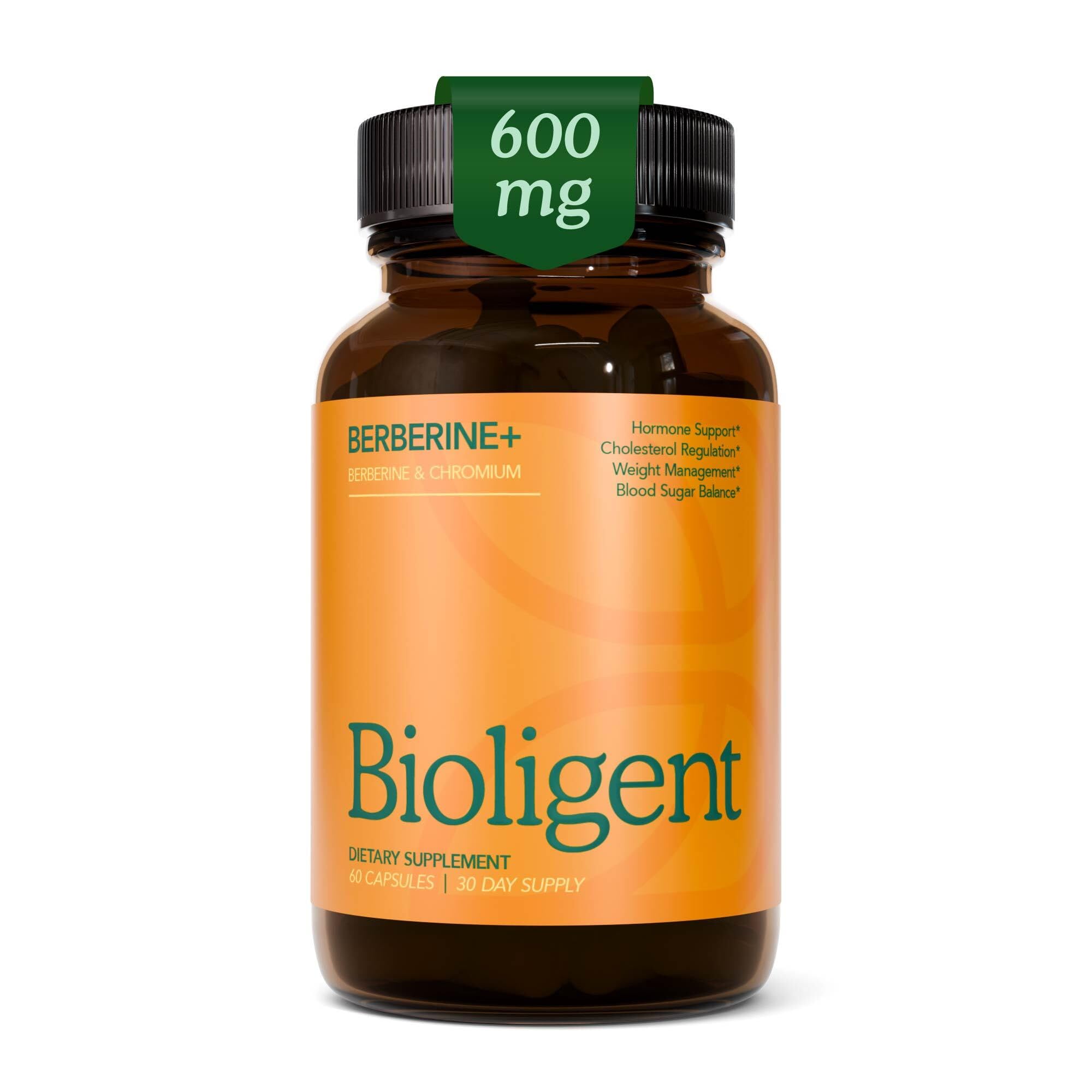 BIOLIGENT Berberine+ HCI 600mg bottle for daily wellness use
