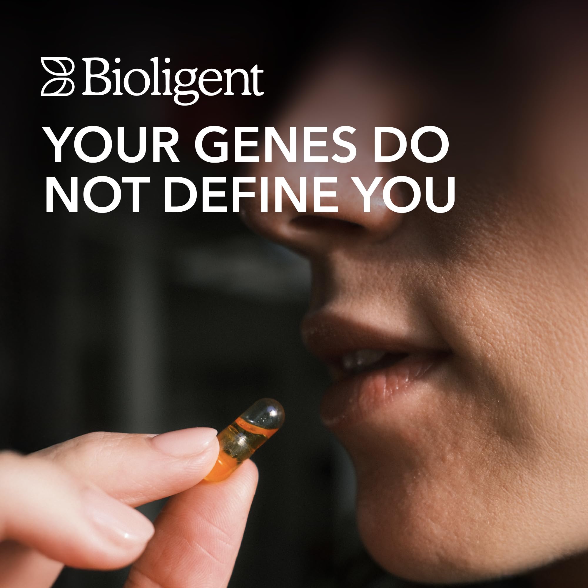 Bioligent capsules on hand, easy to take with meals.