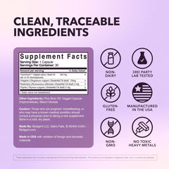 Bioligent third-party tested label signals purity and product integrity.