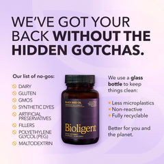 Bioligent woman-led innovation reflects science-driven wellness in every bottle.