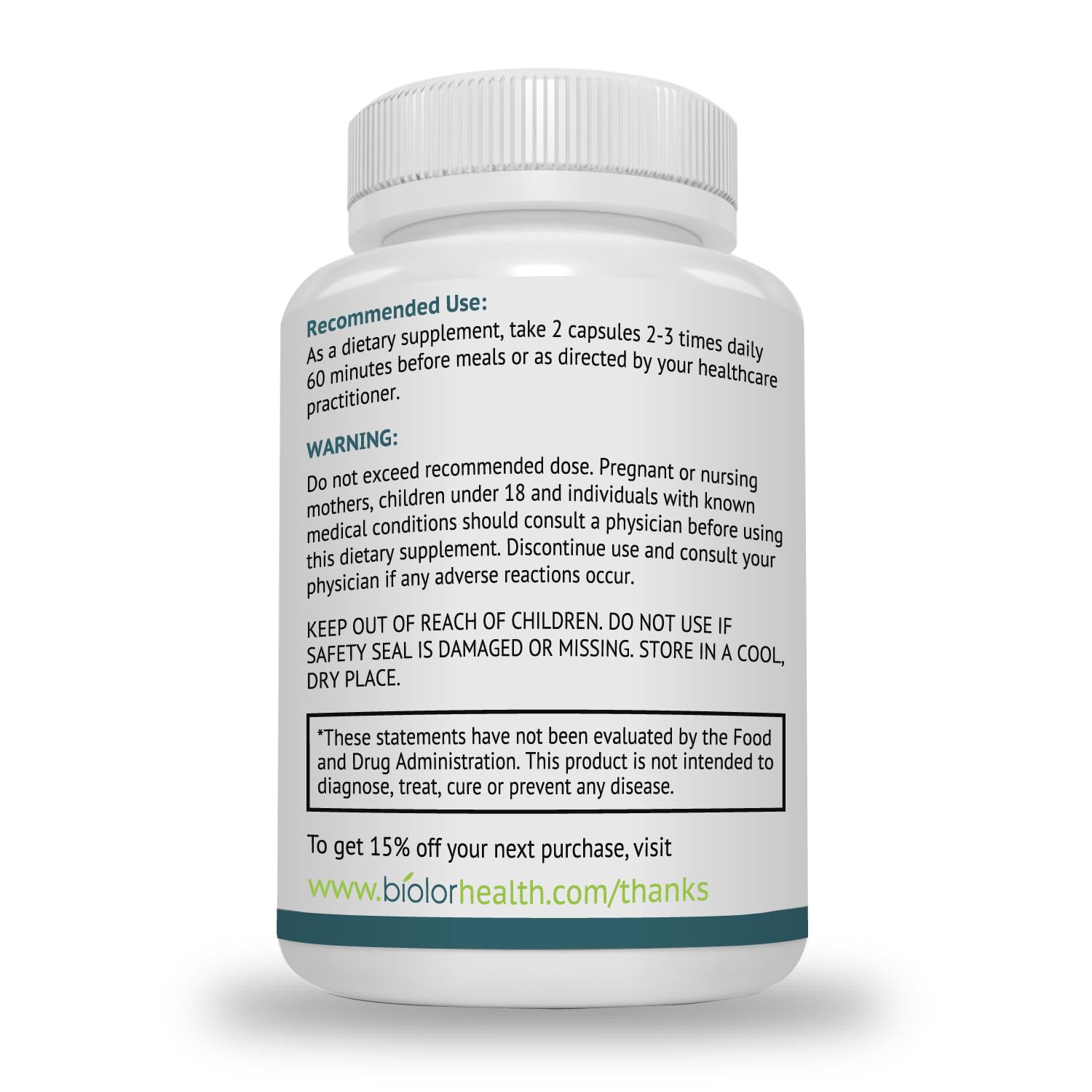 Biolor HungerUp daily-dosage label suggests easy daily use