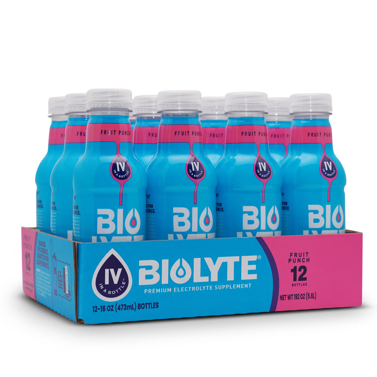 BIOLYTE Fruit Punch bottle for quick hydration on the go