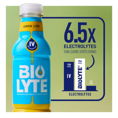 BIOLYTE glass with drink ready for refreshing rehydration after activity.