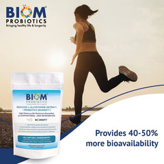 Biom Probiotics Bacillus Coagulans probiotic bottle promoting gut balance