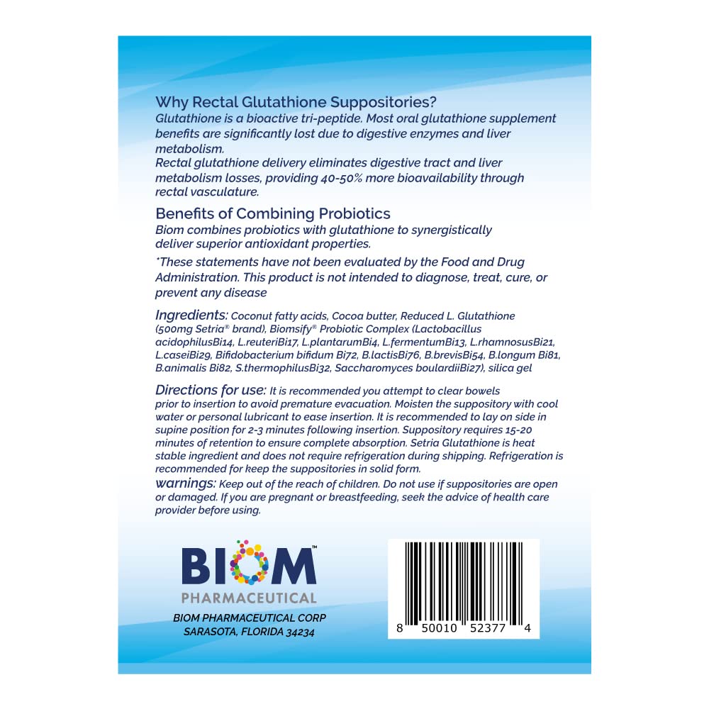 Biom Probiotics rectal delivery visuals highlighting absorption potential