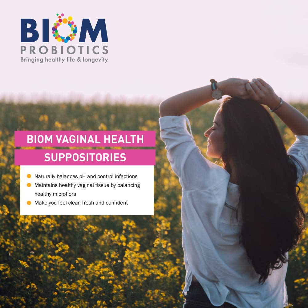 Closeup of VagiBIOM suppositories highlights soft, moisturizing surface.