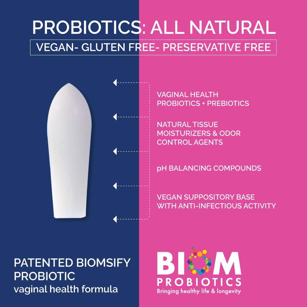 VagiBIOM vegan ingredients label confirms clean, paraben-free formula.
