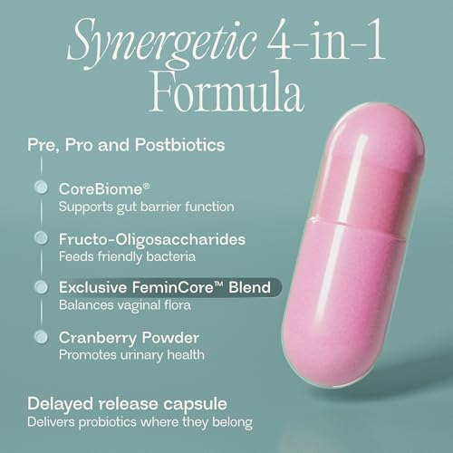 BIOMA Feminine Health Synbiotic bottle side highlighting design and formulation