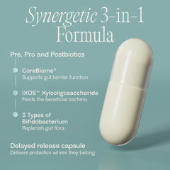BIOMA Probiotics graphic highlighting XOS prebiotic support for gut health