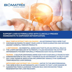BioMatrix Liver Cleanse ingredients list includes methionine and taurine for detox pathways.