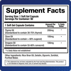 Key ingredients thymol, carvacrol, and eugenol in the Microb-Defend blend.