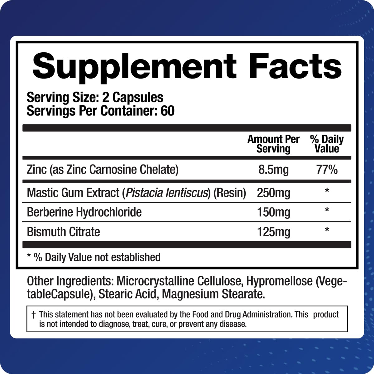 BioMatrix Pylor-X zinc-carnosine detail supports stomach lining resilience