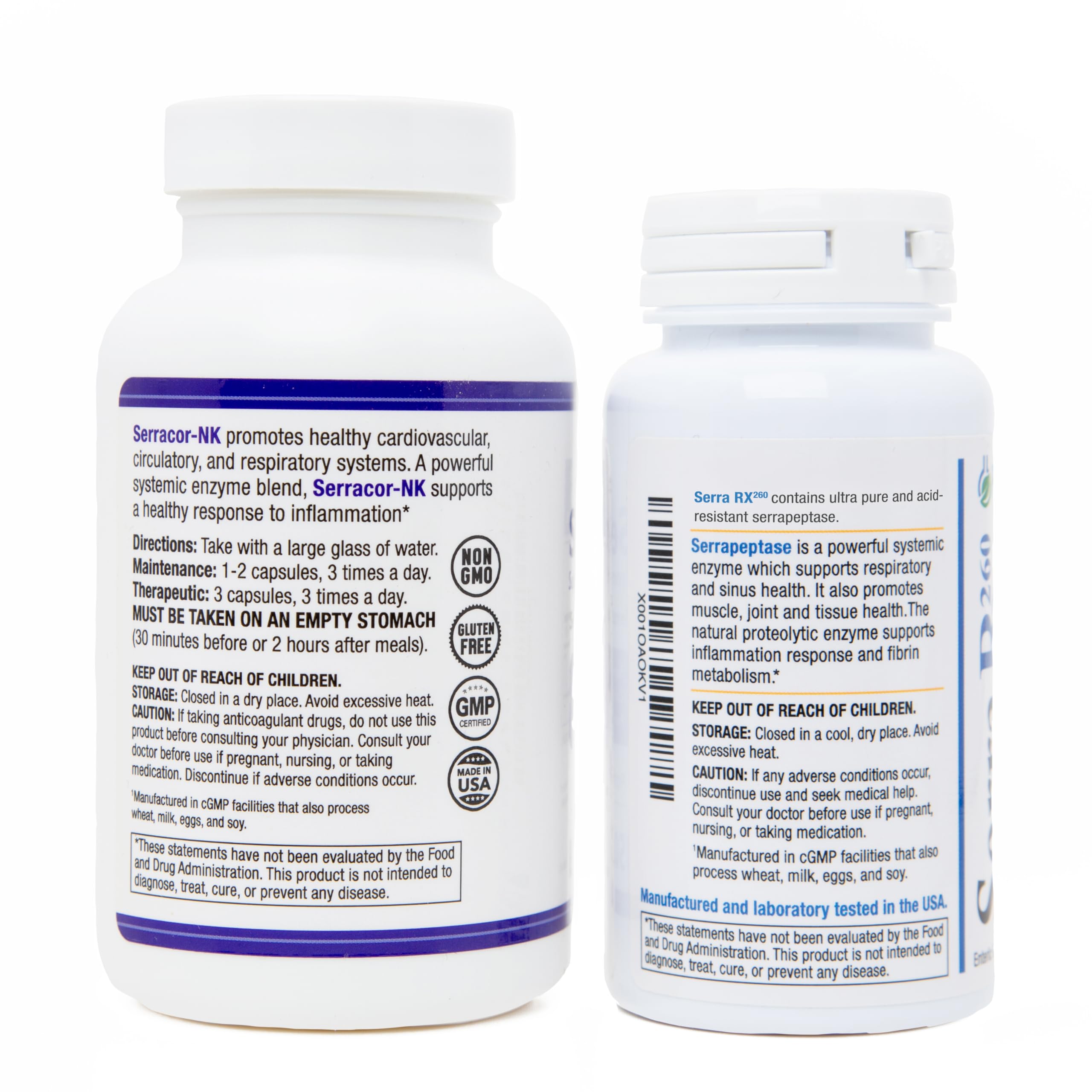 Biomedic Labs RX Serra-RX bottle with 60 capsules for respiratory comfort