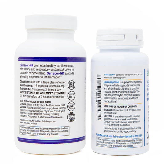 Biomedic Labs RX Serra-RX bottle with 60 capsules for respiratory comfort