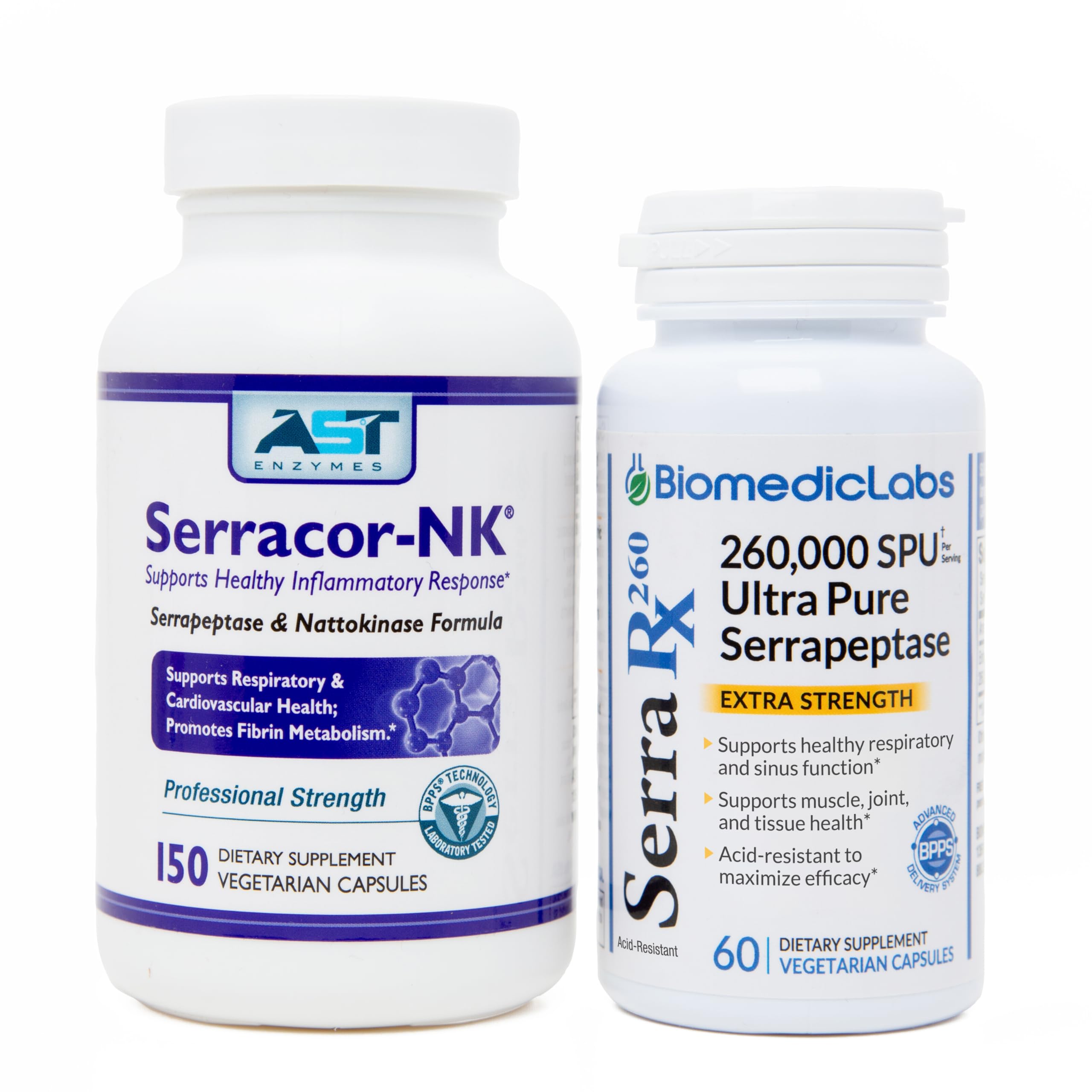 Biomedic Labs RX Serracor-NK bottle with 150 capsules for scar tissue support