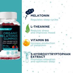 Pour-out shot of BionerLab Melatonin Gummies suggesting a straightforward nightly routine.
