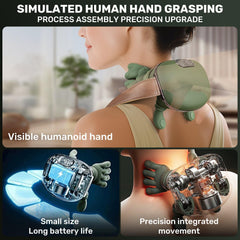 Bionic Heated Massager Master with dual-zone heat for steady warmth on neck and back.