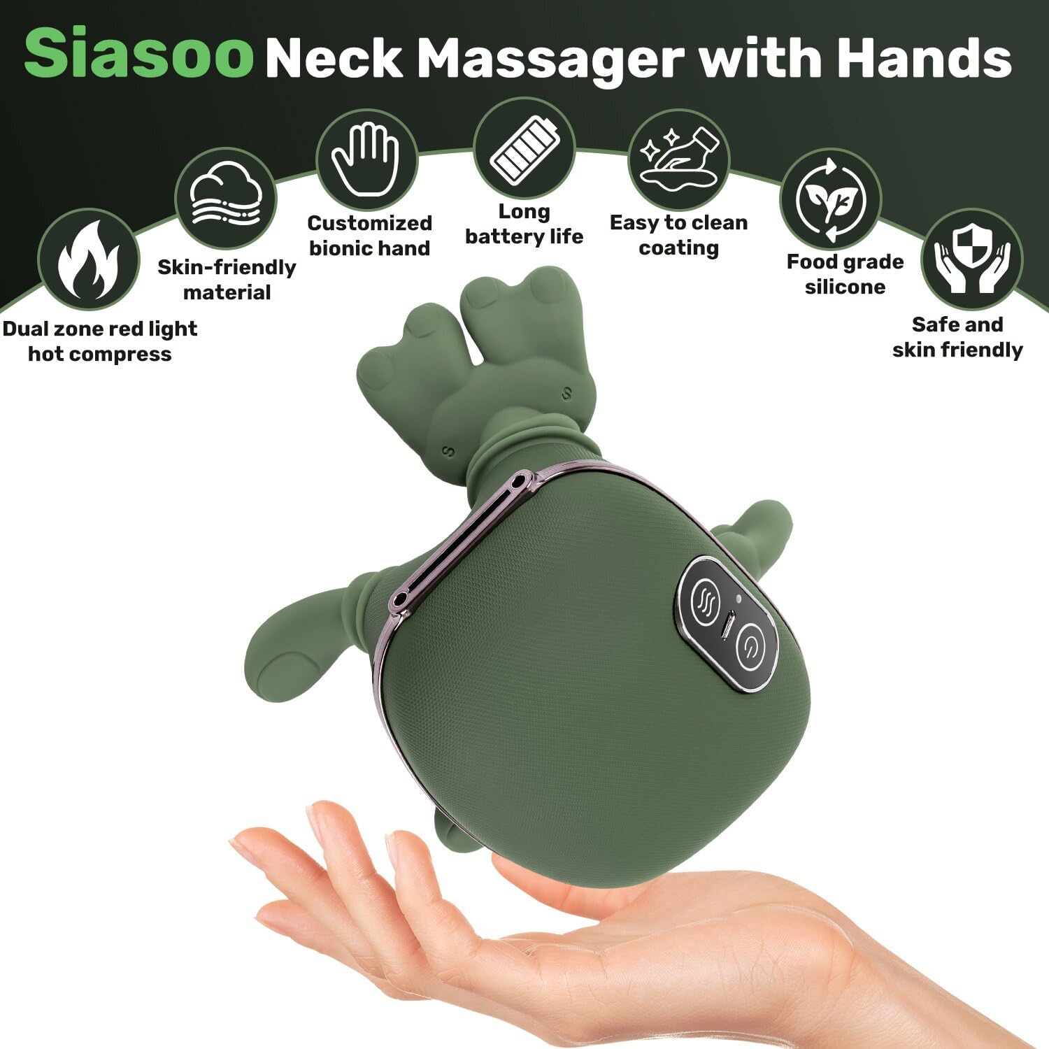 Bionic Heated Massager Master suitable for home, office, or travel relaxation.