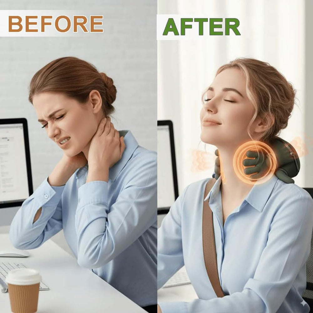 Bionic neck massager control panel with adjustable intensity.