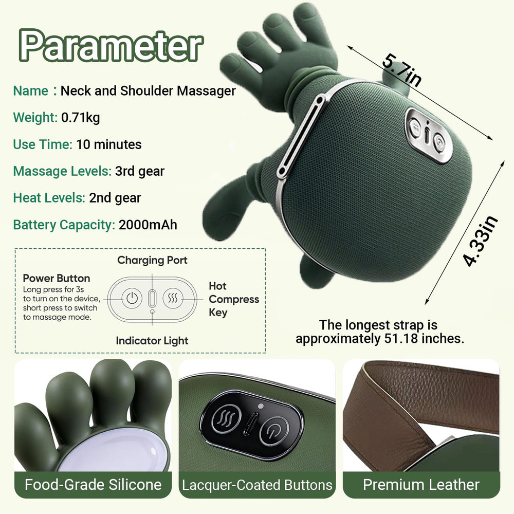 Bionic portable massage pillow designed for home or travel use