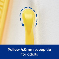 Bionix CeraSpoon yellow ear curette held for ergonomic clinic use.
