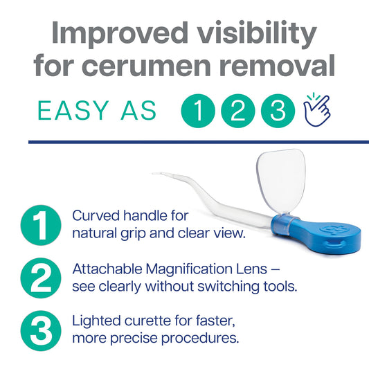 Bionix ClearLook ear curette with light source boosts visibility during cleaning.
