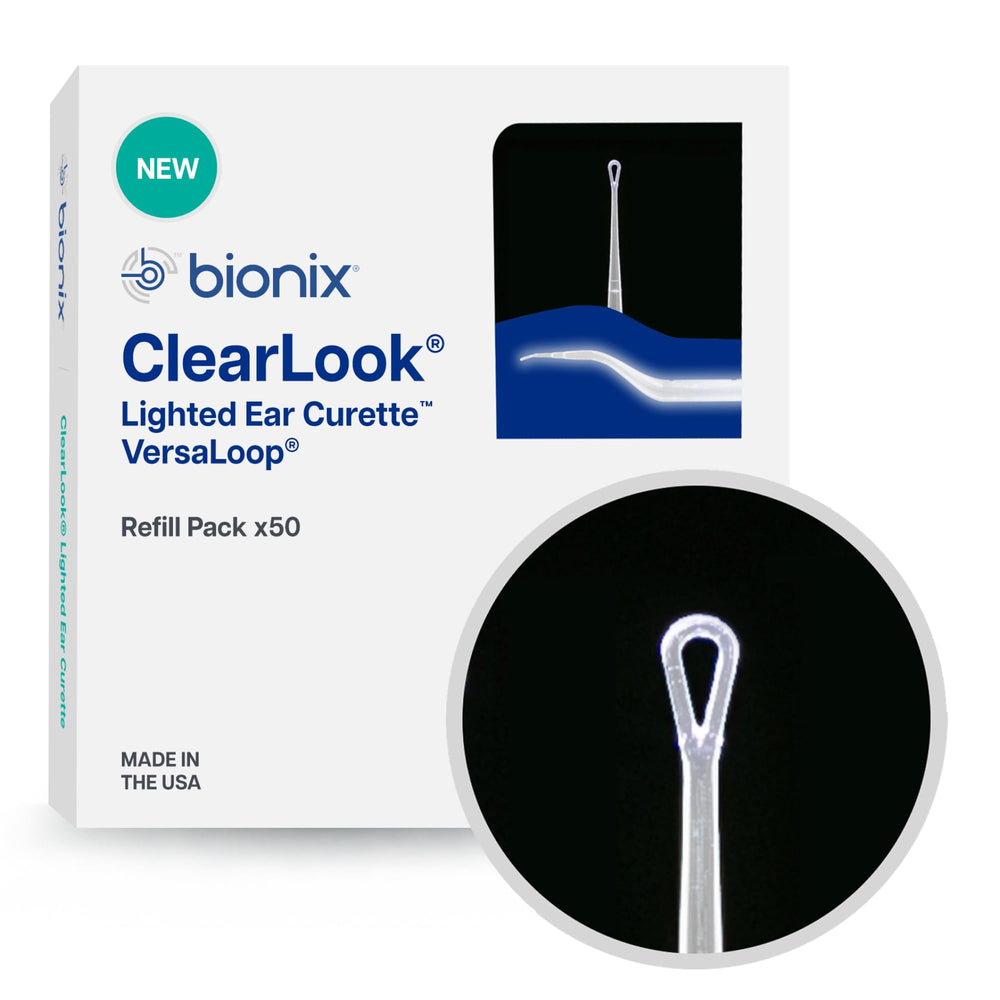 Bionix ClearLook VersaLoop curette refill with 3mm tip for precise earwax removal.