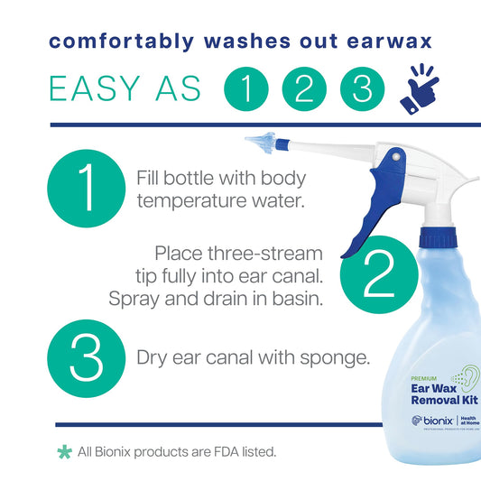 Bionix ear wax removal tools close-up, precise tips for safe cleaning.