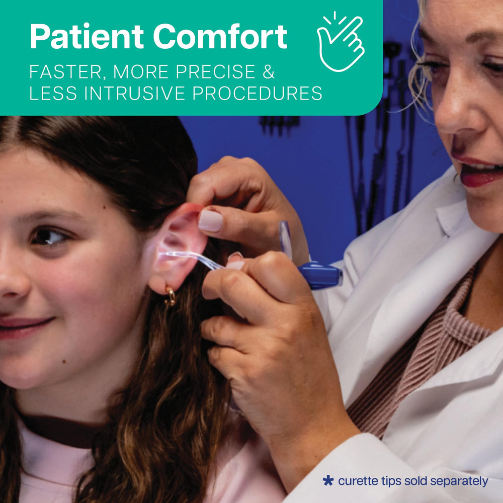 Bionix In-use ear curette procedure highlights practical workflow benefits.