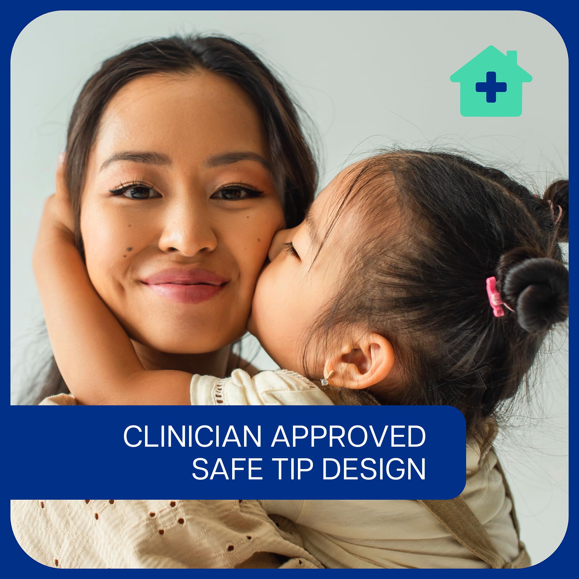 Pediatric-friendly design: comfortable ear care with Bionix OtoClear tips.