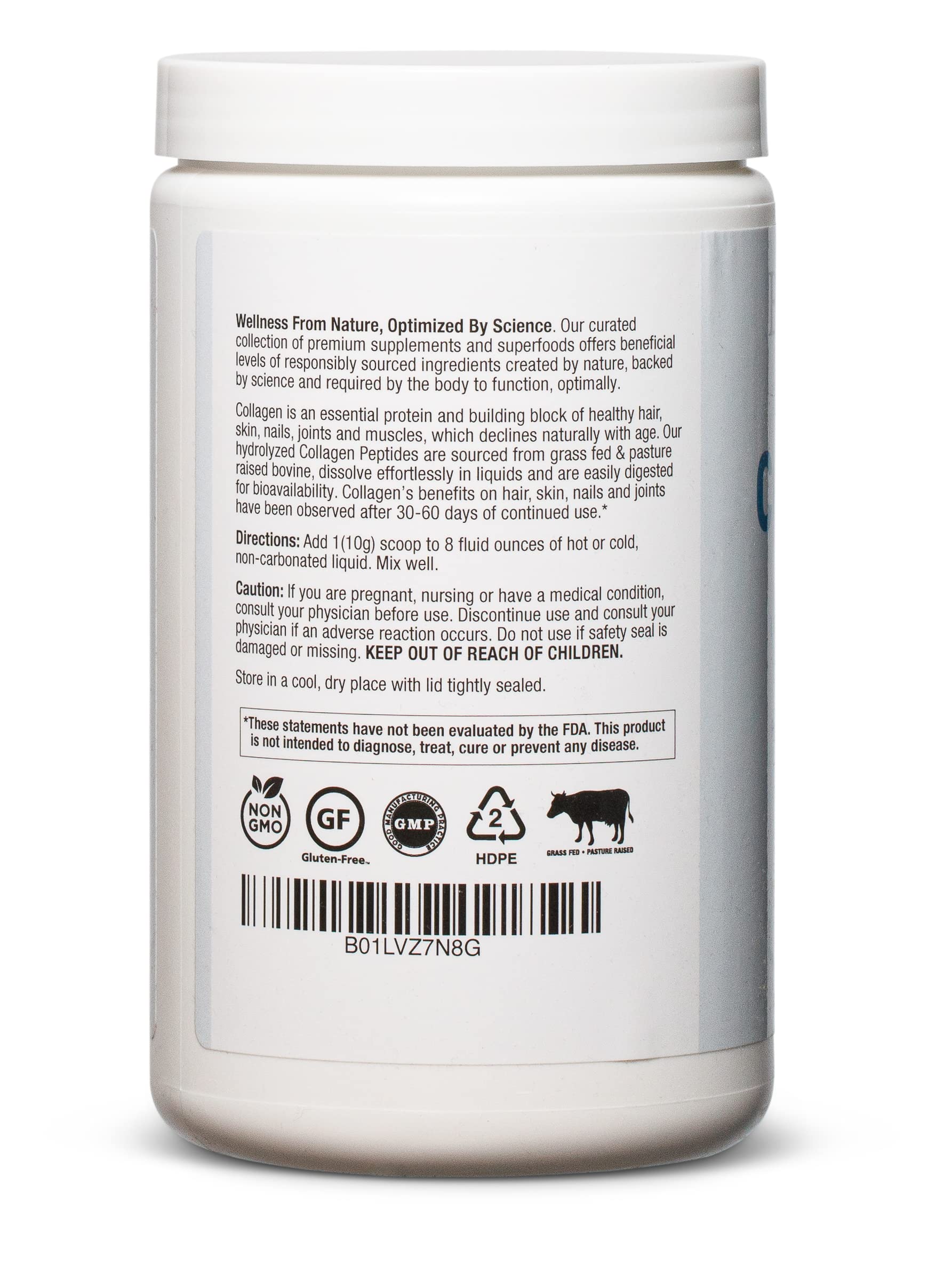 BioOptimal Collagen Peptides unflavored powder blending seamlessly in a glass of liquid.