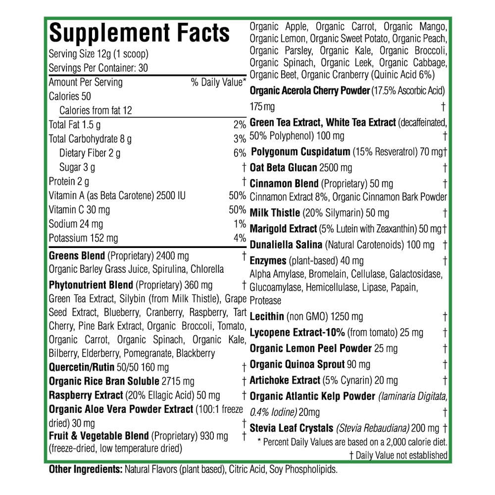 Biopharma NanoGreens scoop pour, quick mix for a strawberry flavored boost.