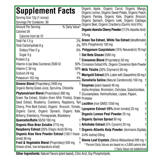 Biopharma NanoGreens scoop pour, quick mix for a strawberry flavored boost.