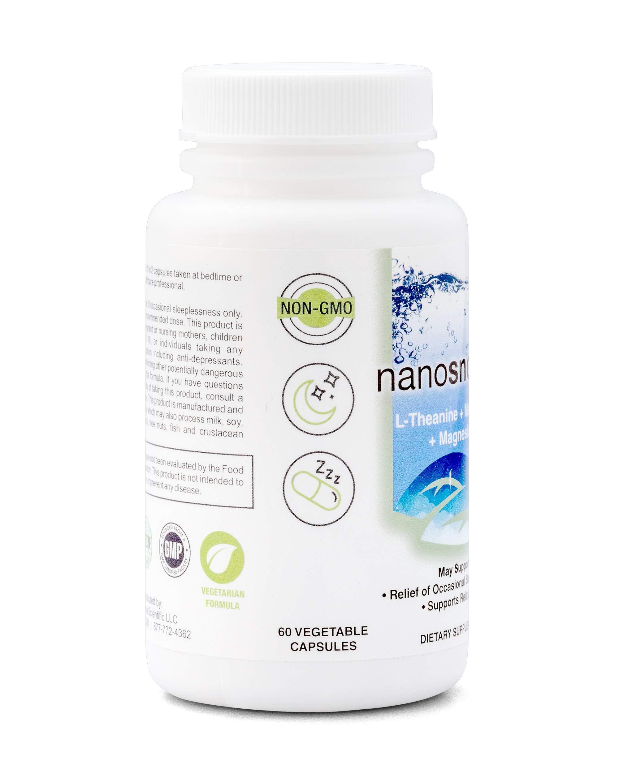 Biopharma Scientific NanoSnooze capsules closeup highlighting easy nightly use