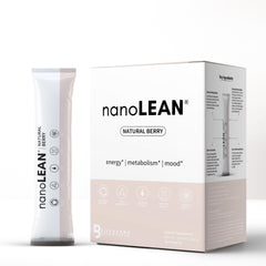 Pouring Nanolean into a glass for natural daily energy
