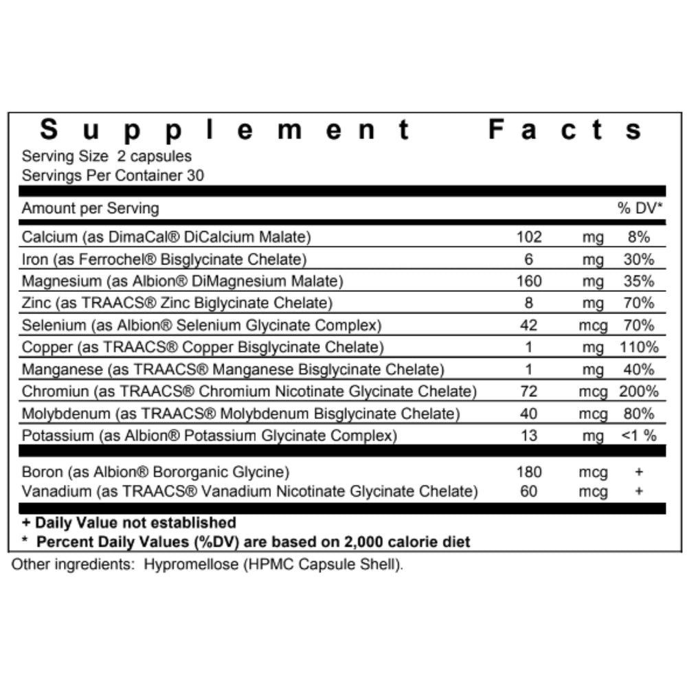 Biopharma Scientific NanoMinerals calcium and magnesium in compact capsules.