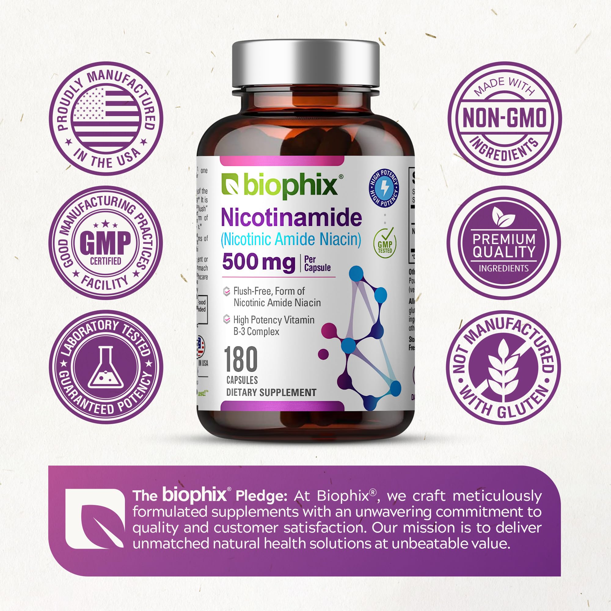 Biophix B-3 packaging with bottle in product photography setup.