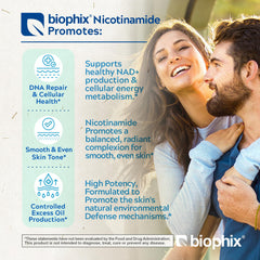 Close-up view of Biophix B-3 tablets designed for skin health support.