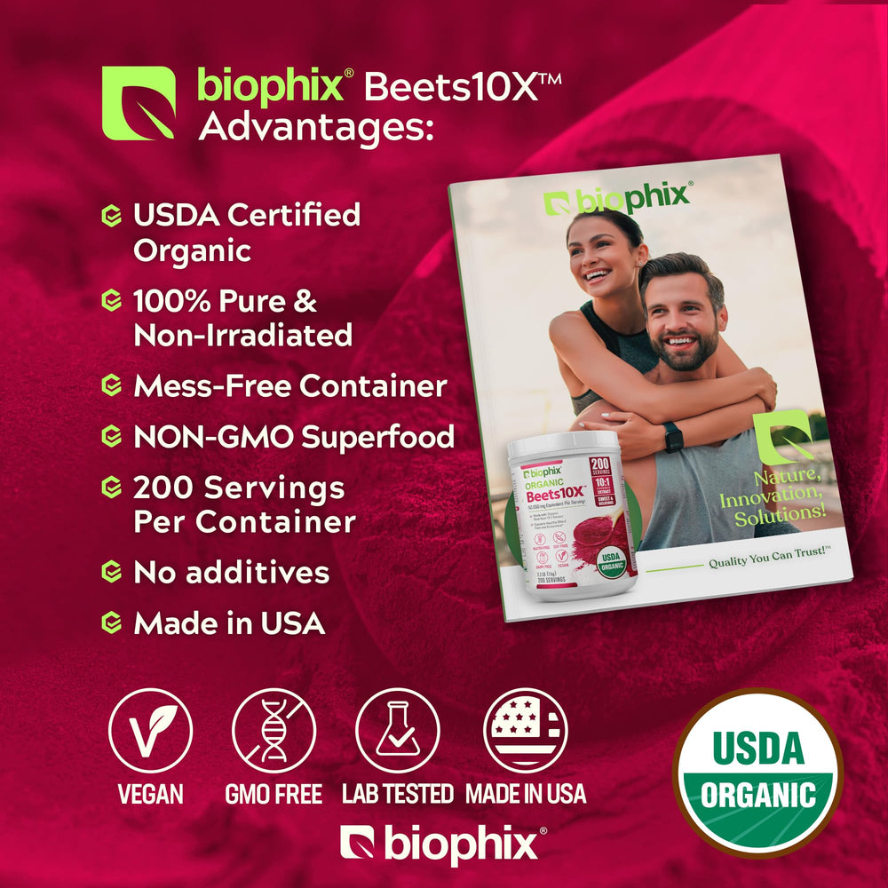 Biophix Beets 10X Powder pouring shows convenient everyday mixing.
