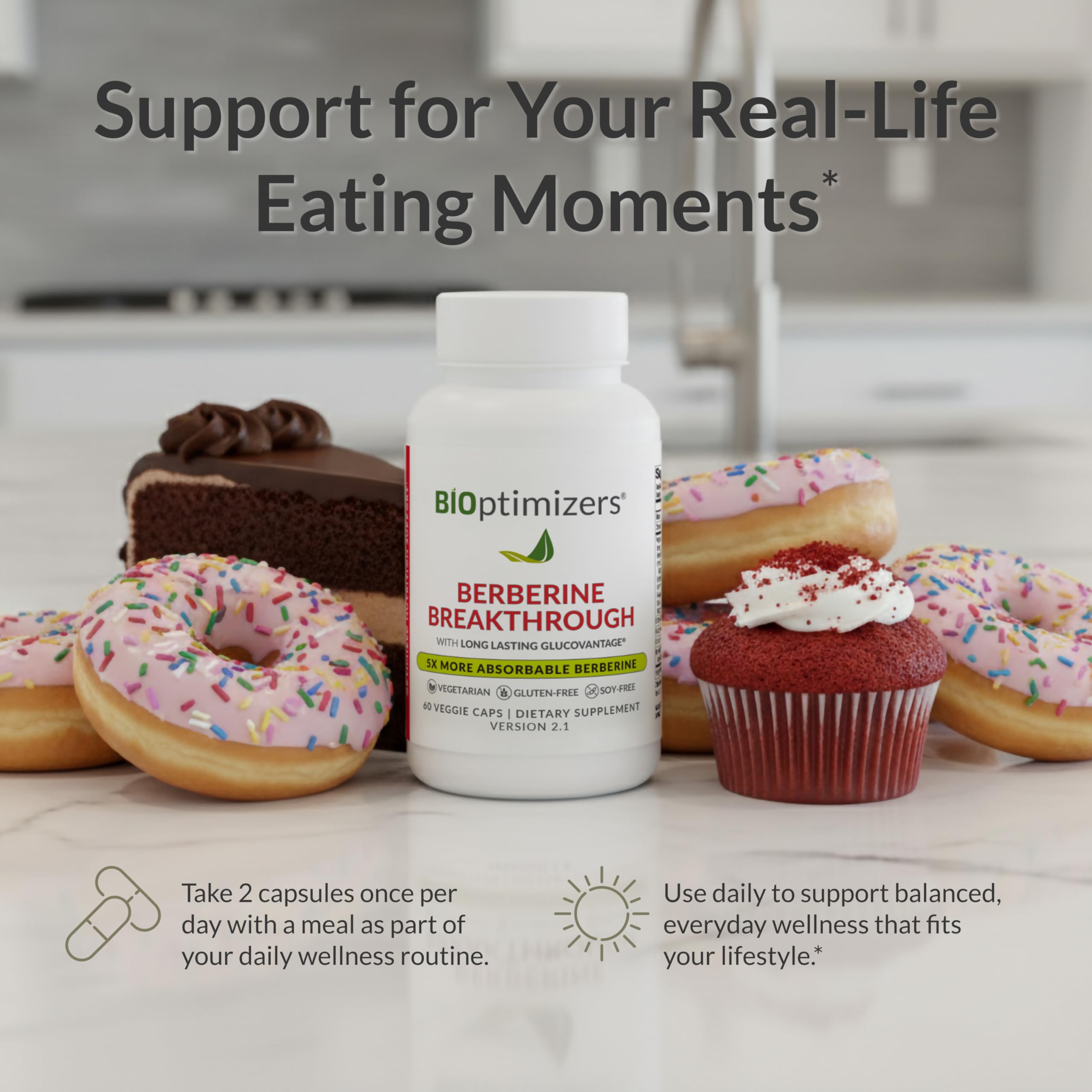 BIOptimizers Berberine Breakthrough label back detailing vegetarian and gluten-free features